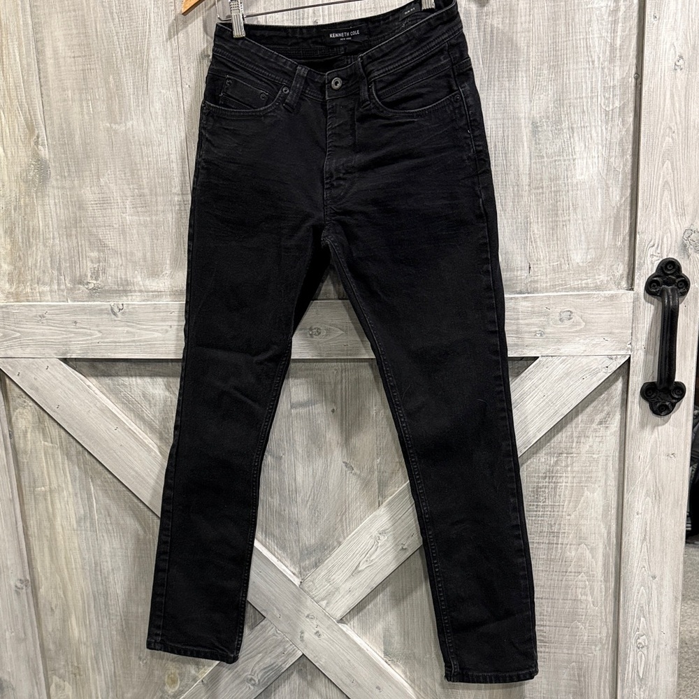 Kenneth Cole black denim jeans men’s 30x30 slim fit U1